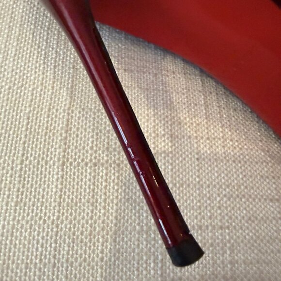 Christian Louboutin Fifi 120 Dark Red Burgundy Patent Heels - Picture 15 of 16